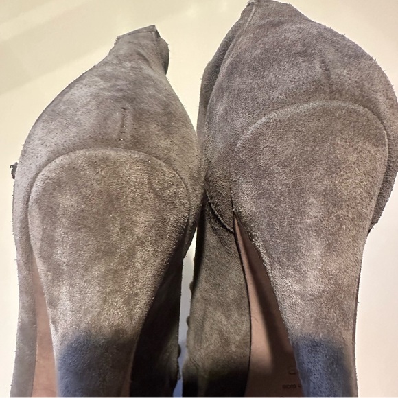 ⭐️ Elizabeth & James Moxy Brown Suede Lace-Up Platform High Heel Booties 8 - Picture 10 of 12